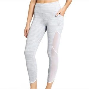 Athleta High Rise Jacquard Mesh Capri XS